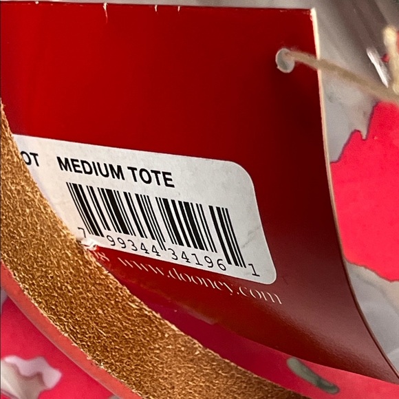 Dooney & Bourke Red and Green Floral Tote - Picture 5 of 5